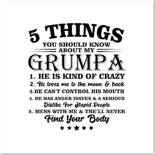 5 things you should know about my grumpa Posters and Art